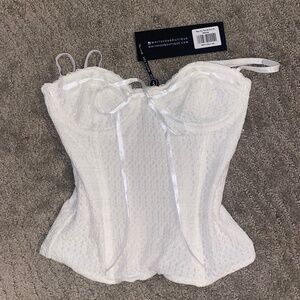 White Fox Boho White Boned Corset